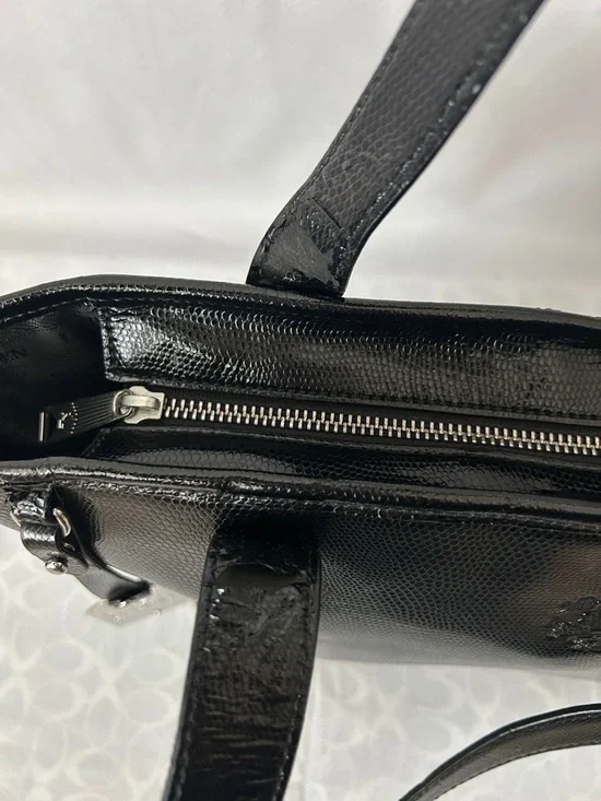 Lauren Ralph Lauren Classic Black Textured Leather Tote Shoulder Bag Purse 🌺🌺 - Picture 14 of 14